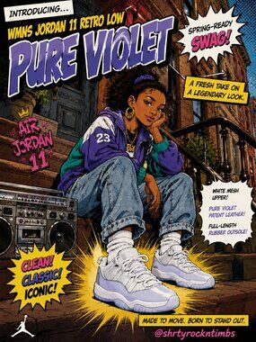Women's Jordan 11 Retro Low - Pure Violet